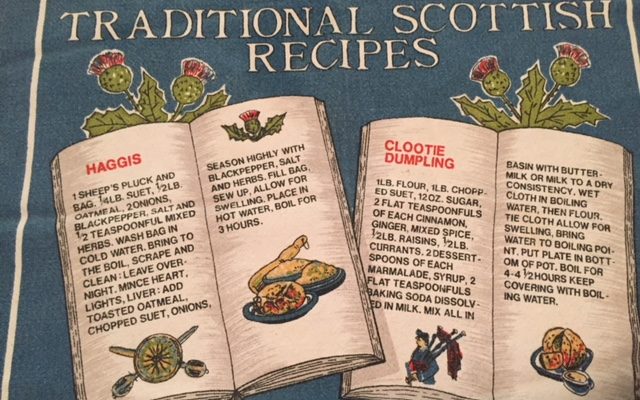 Scottish Tea Towel and Traditional Scottish Recipes ~ Johnshaven Festival