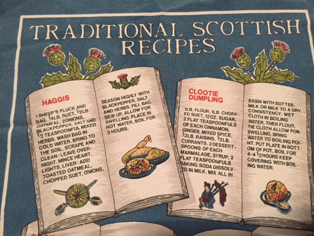 Scottish Tea Towel and Traditional Scottish Recipes ~ Johnshaven Festival