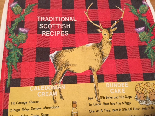 Traditional Scottish Recipes on a JohnsHaven Festival Tea Towel