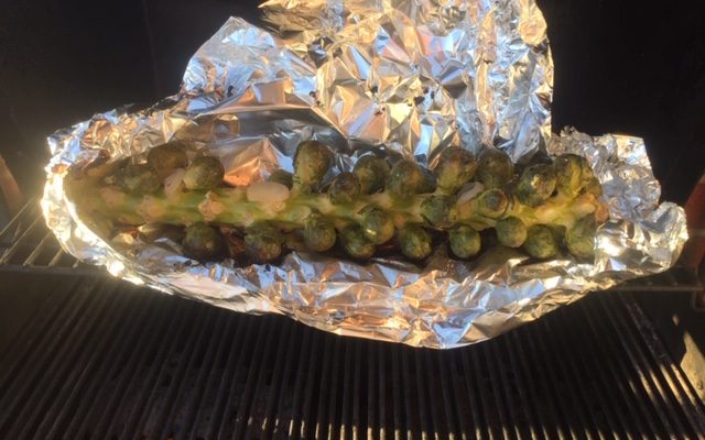 A stalk of Brussel Sprouts