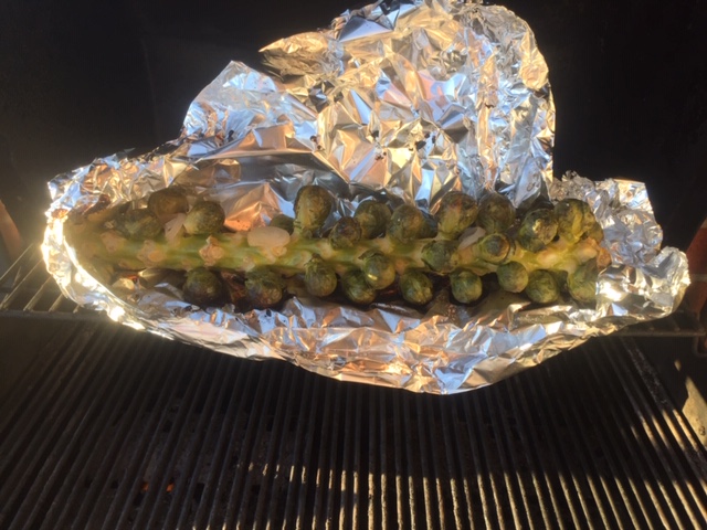 A stalk of Brussel Sprouts
